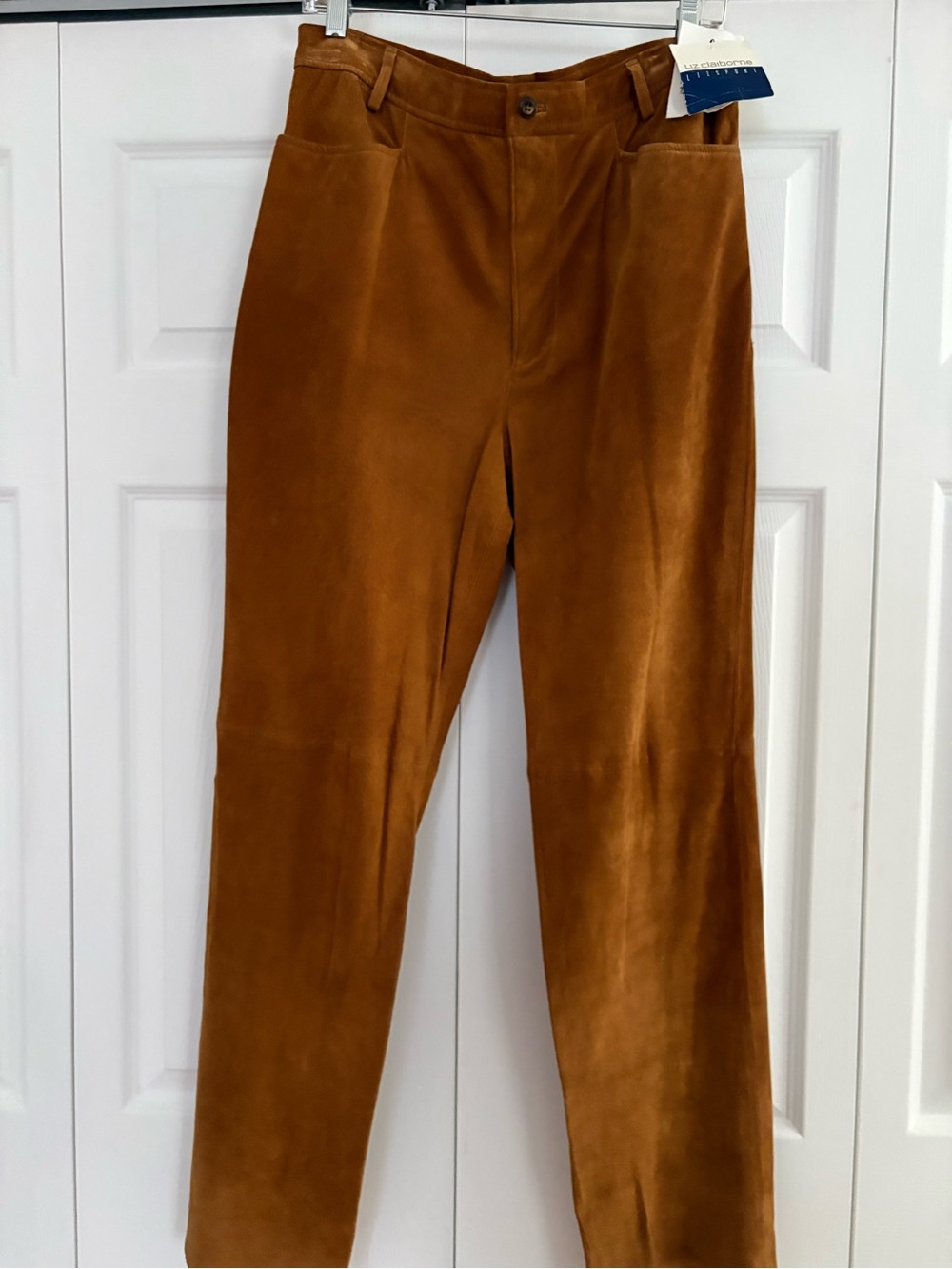 Women Suede Brown Pants